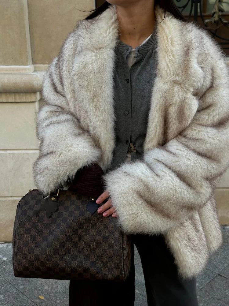 Furry Faux Fur Jacket – Winter Chic Outwear Jackets LUNARITY GARAGE