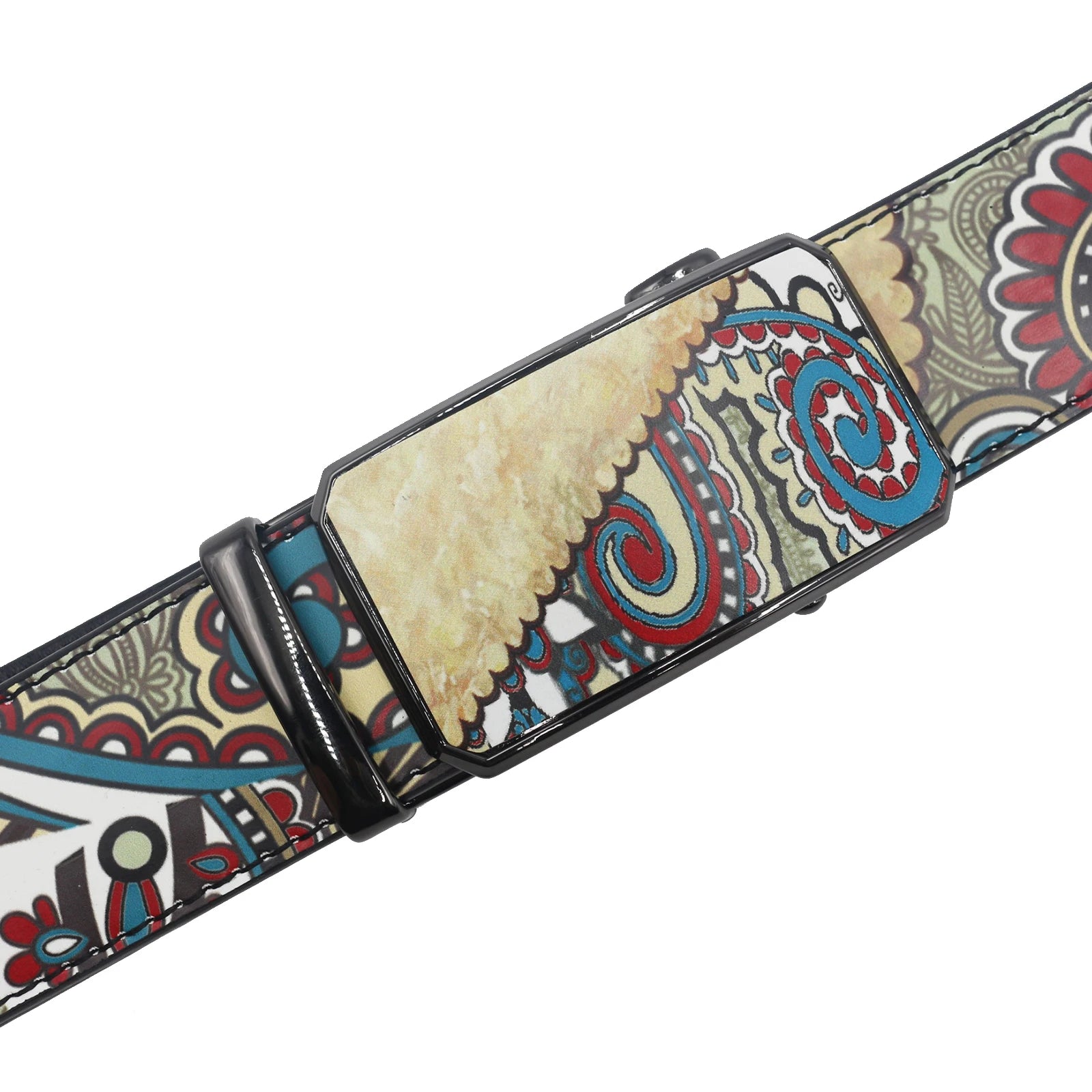 Elegant Hip Hop Automatic Buckle Belt – Luxury Vintage Print (3.5cm) belt LUNARITY GARAGE