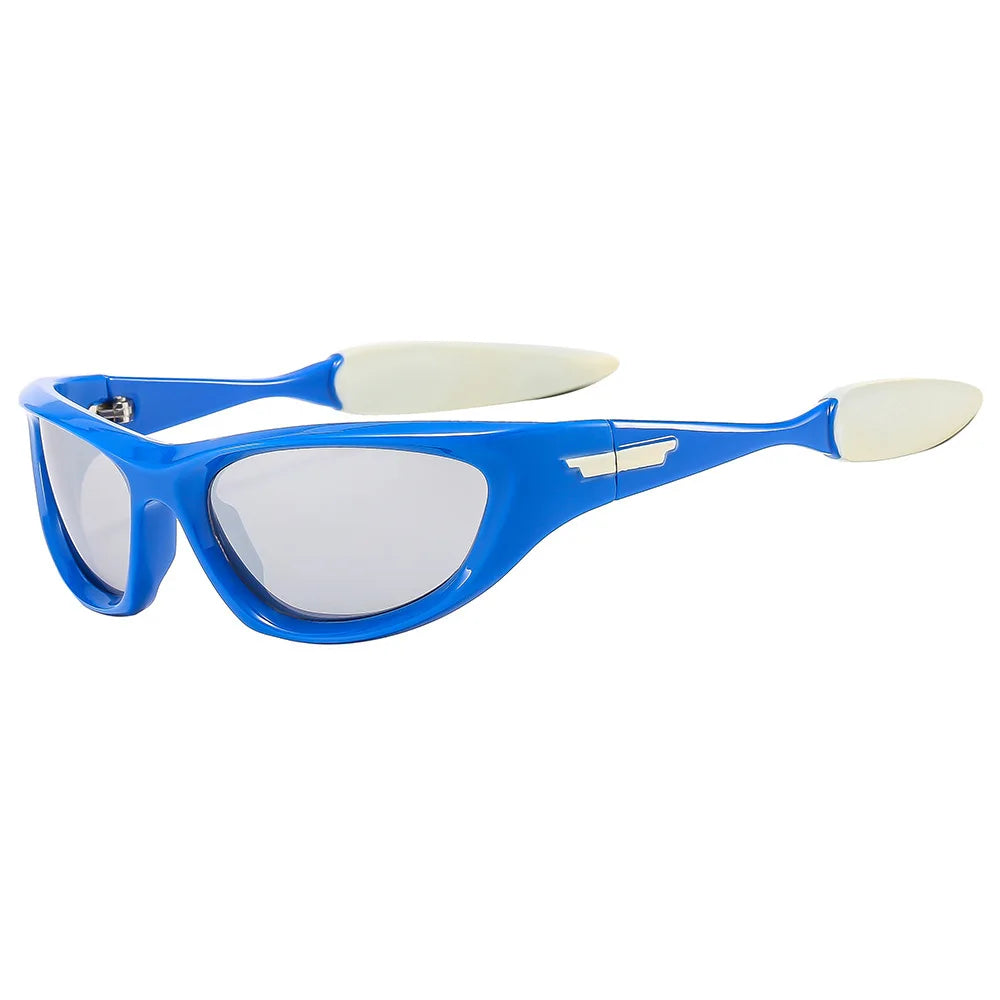 Y2K Luxury Designer Mirror Shades Sunglasses Sunglasses Lunarity Garage Blue Silver