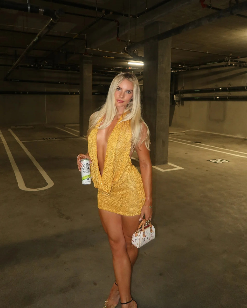 Sexy Stacked V-Neck Knit Mini Dress Dress LUNARITY GARAGE