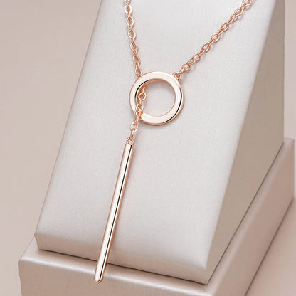 Luxury Rose Gold Glossy Pendant Necklace necklaces LUNARITY GARAGE   