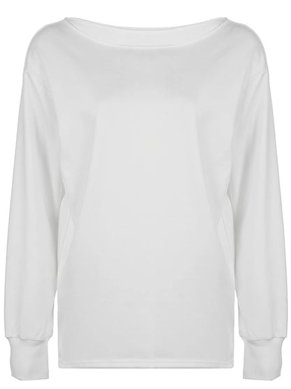 One-Shoulder Loose Casual Sweatshirt – Effortless Streetwear Staple LUNARITY GARAGE