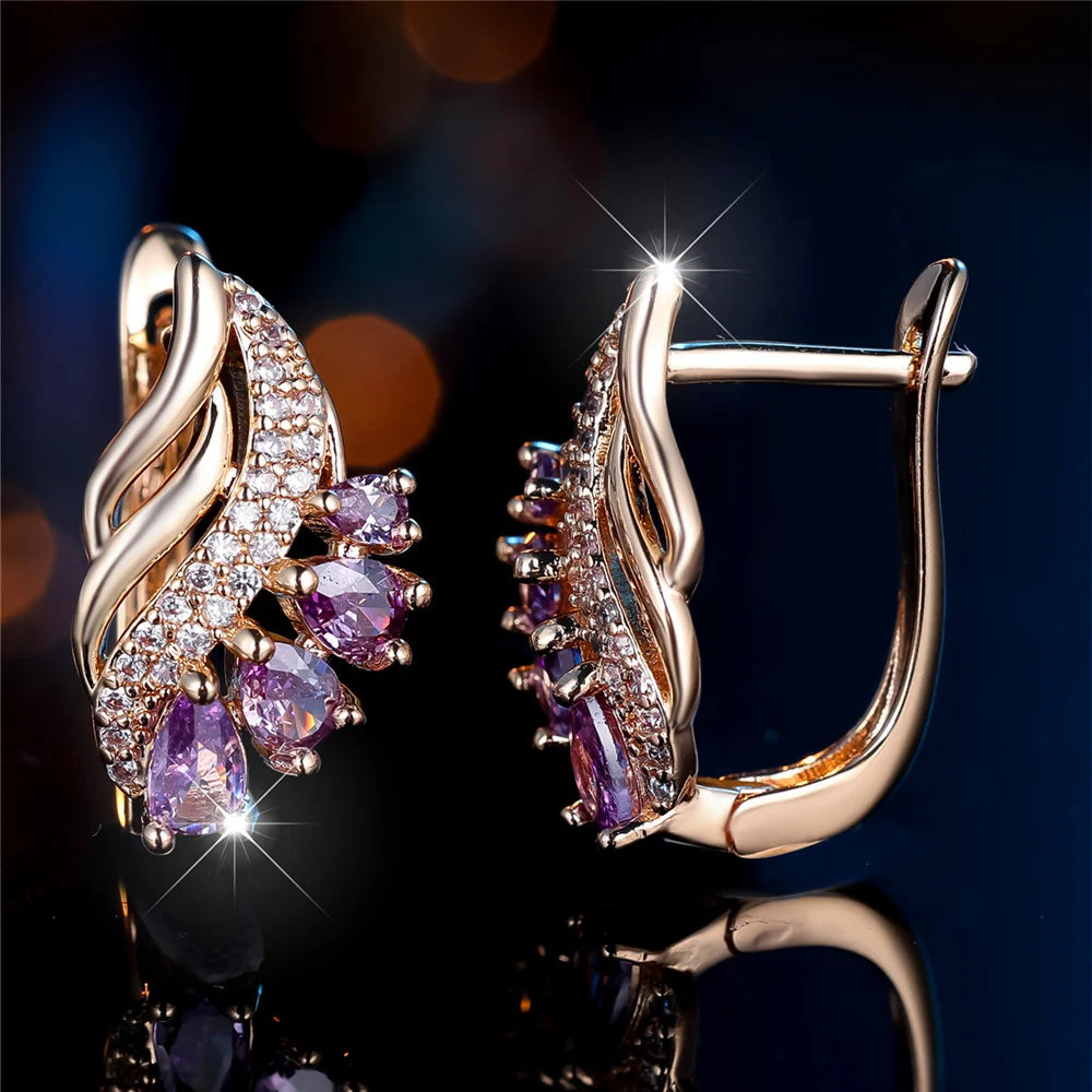 Radiant Amethyst Hoop Earrings Earrings LUNARITY GARAGE