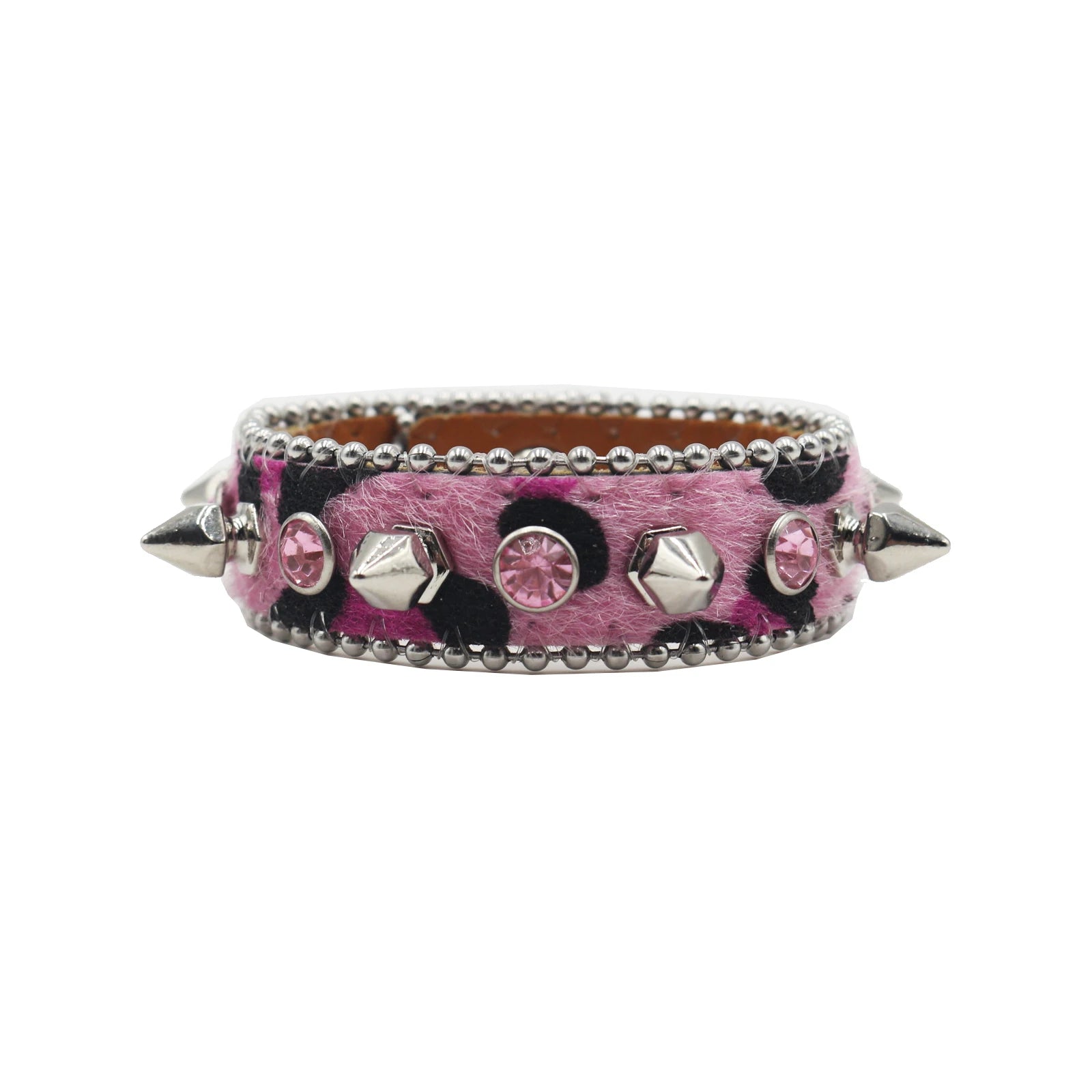 Rhinestone Y2K Bracelet – Unisex PU Leather Statement Jewelry Bracelets LUNARITY GARAGE