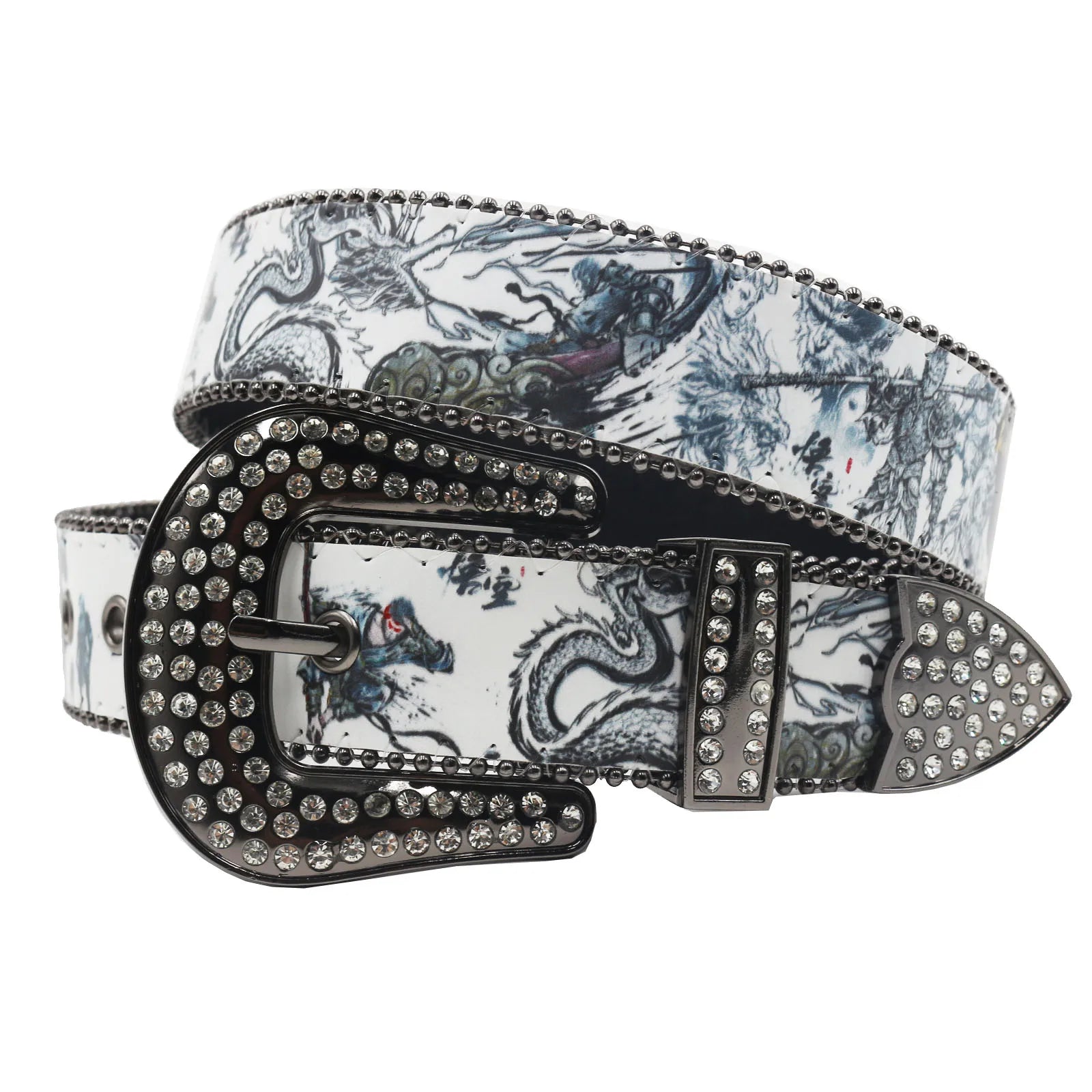 Black Myth Wukong Y2K Rhinestone Belt – Punk Hip Hop Style belt LUNARITY GARAGE