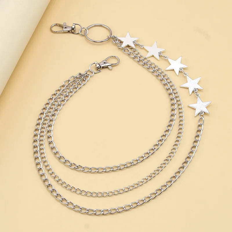 Stars Waist Chain Belt - Trendy Hip Hop Punk Pants Chain Accessory Belt LUNARITY GARAGE