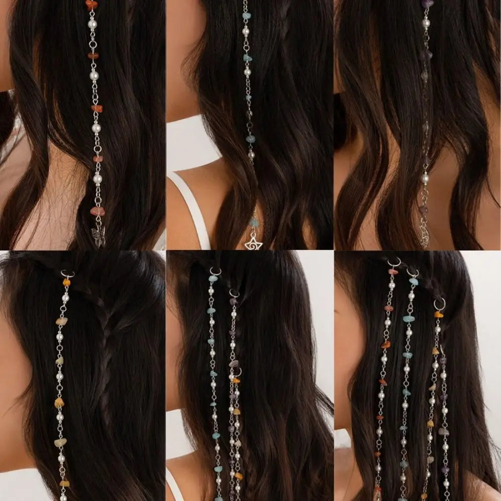 Colorful Stone Butterfly Fringe Headbands Hair Clips Lunarity Garage   