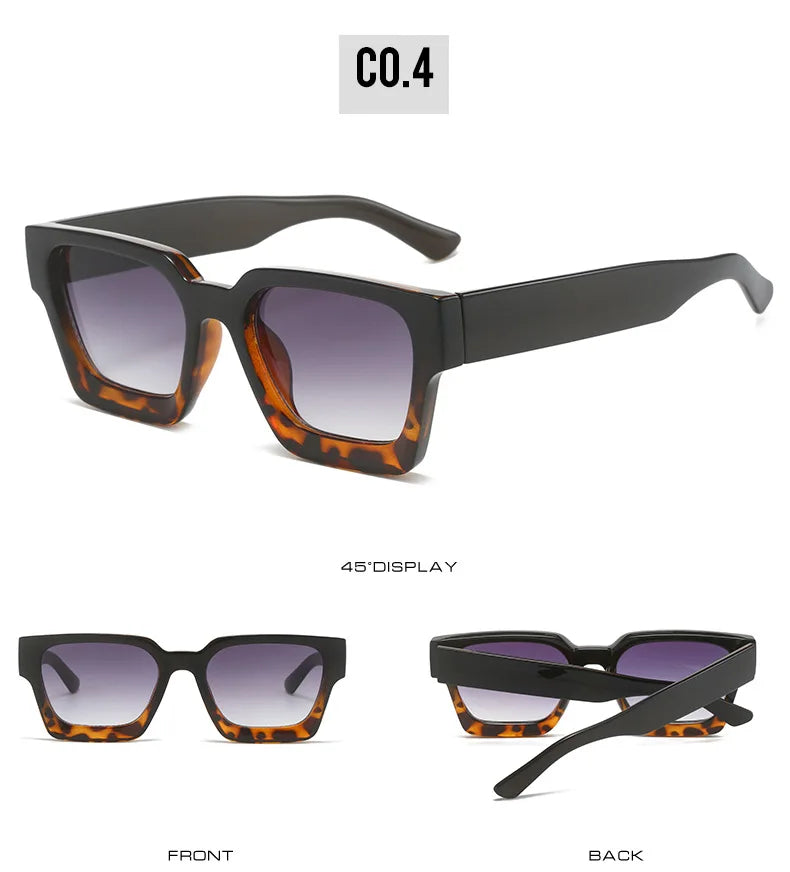 Vintage Square Candy Color Sunglasses – UV400 Gradient Designer Shades Sunglasses LUNARITY GARAGE