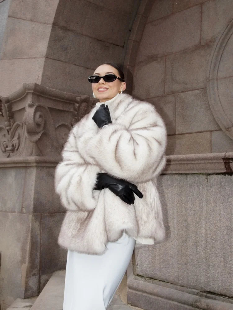 Furry Faux Fur Jacket – Winter Chic Outwear Jackets LUNARITY GARAGE
