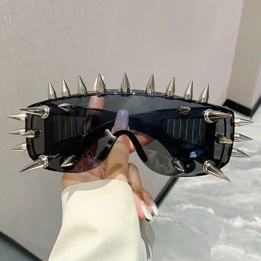 Cyberpunk Demon Metal Rivet Sunglasses Sunglasses Lunarity Garage   