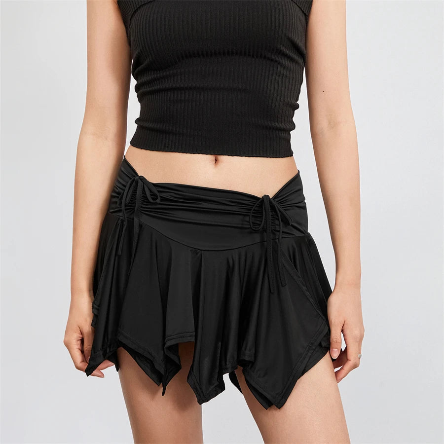 Low-Rise Asymmetrical Mini Skirt – Edgy & Trendy Summer Streetwear Skirts Lunarity Garage