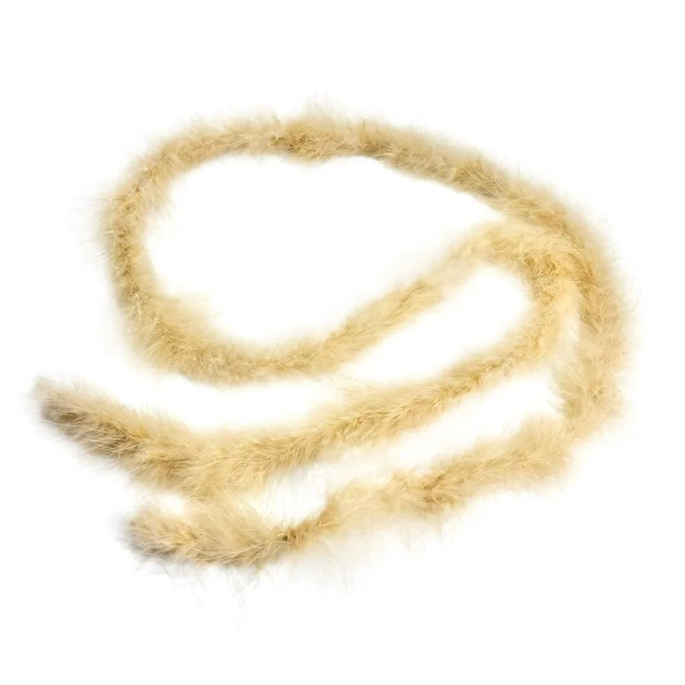 Y2K Punk Plush Fur Belt - Soft Fluffy Waist Chain for Hip Hop & Street Style Belt LUNARITY GARAGE Beige