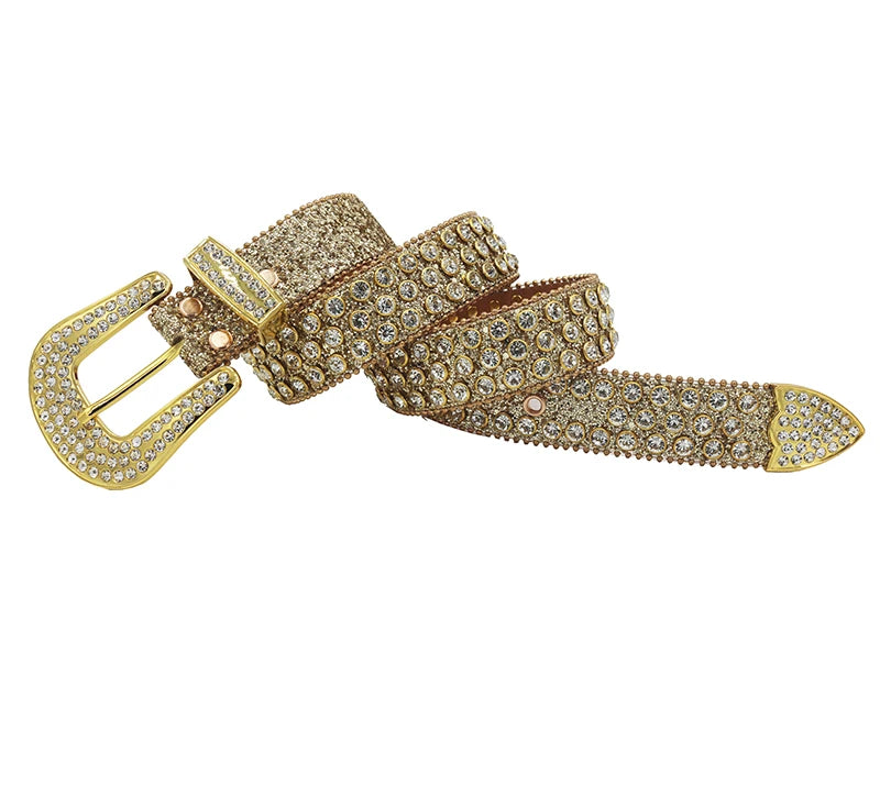 Luxury Rhinestone Western Belt – Crystal Studded Cowboy & Cowgirl Style belt LUNARITY GARAGE