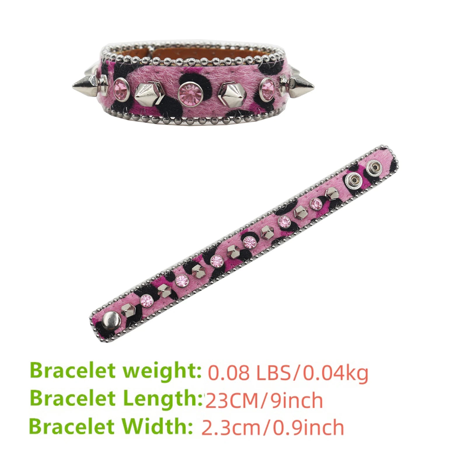 Rhinestone Y2K Bracelet – Unisex PU Leather Statement Jewelry Bracelets LUNARITY GARAGE