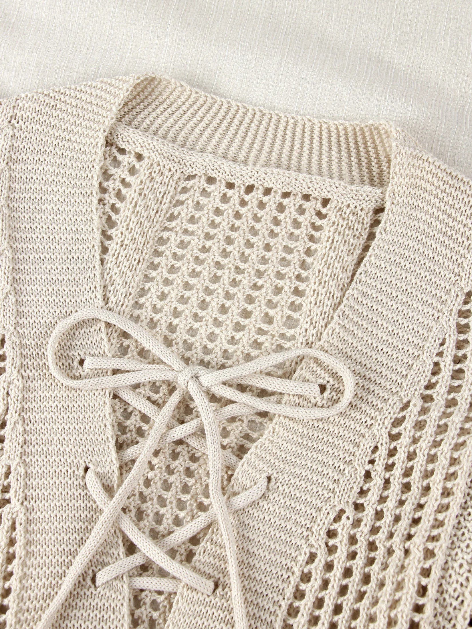 Daring Winter Warmth: The Sexy See-Through Deep V-Neck Knit Mini Dress Dress LUNARITY GARAGE