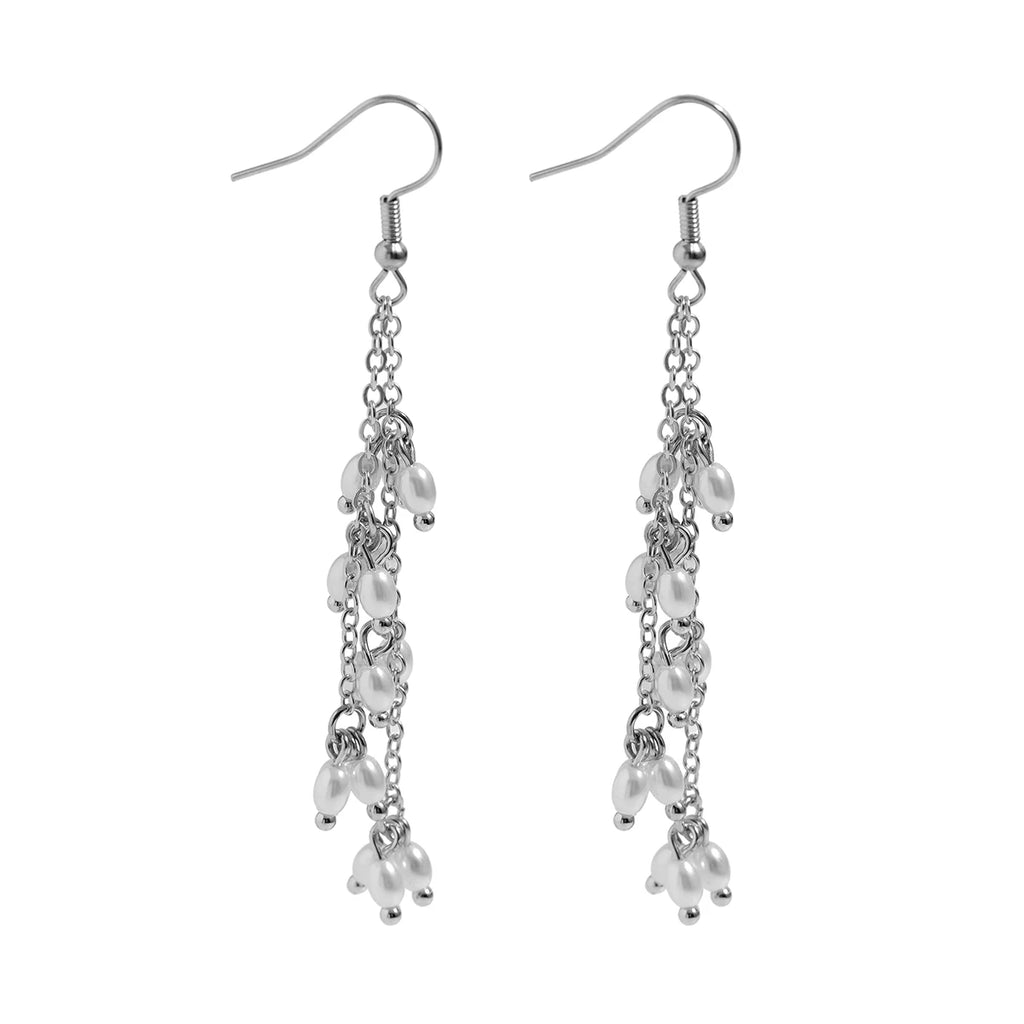 Elegant Vintage Pearl Drop Dangle Earrings Earrings Lunarity Garage   