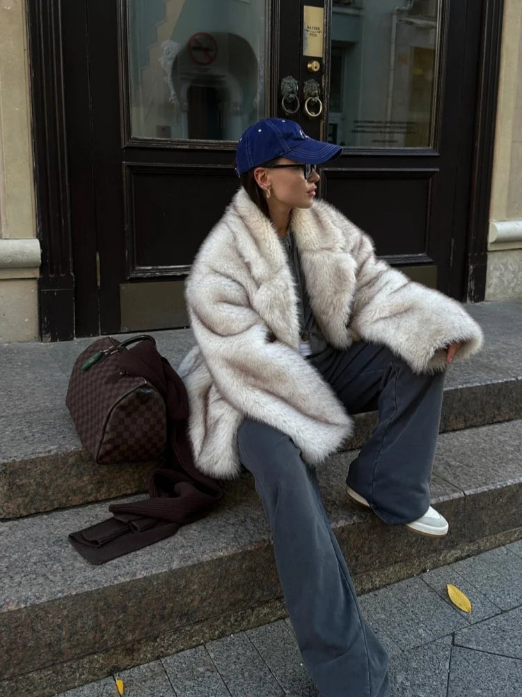Furry Faux Fur Jacket – Winter Chic Outwear Jackets LUNARITY GARAGE