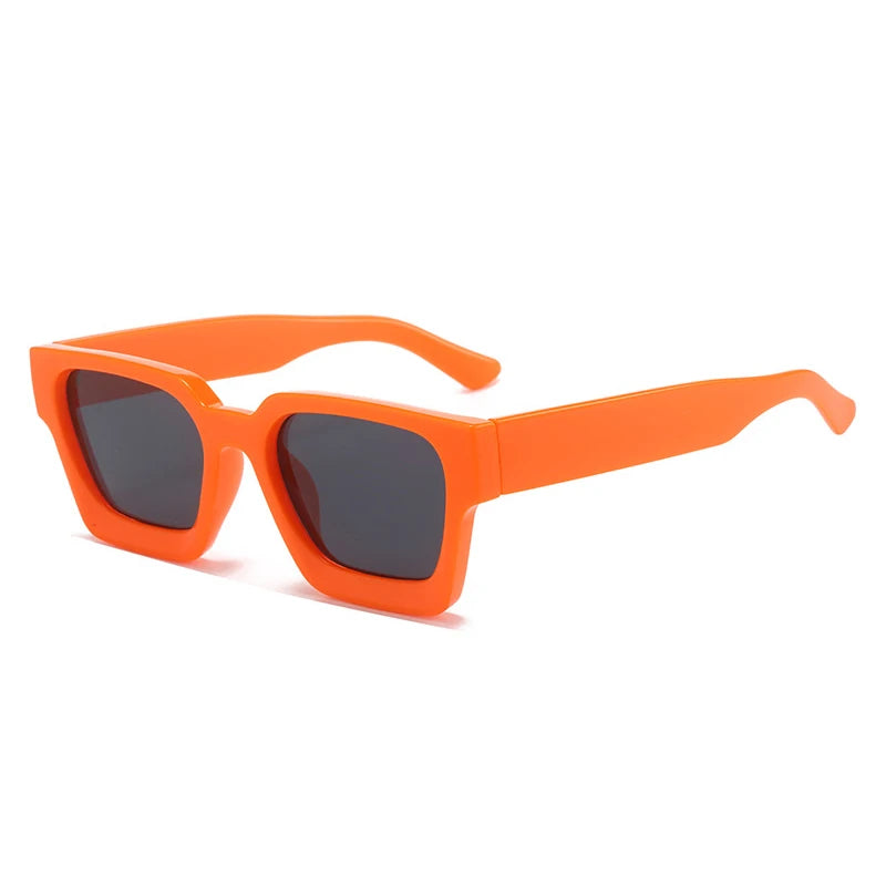 Vintage Square Candy Color Sunglasses – UV400 Gradient Designer Shades