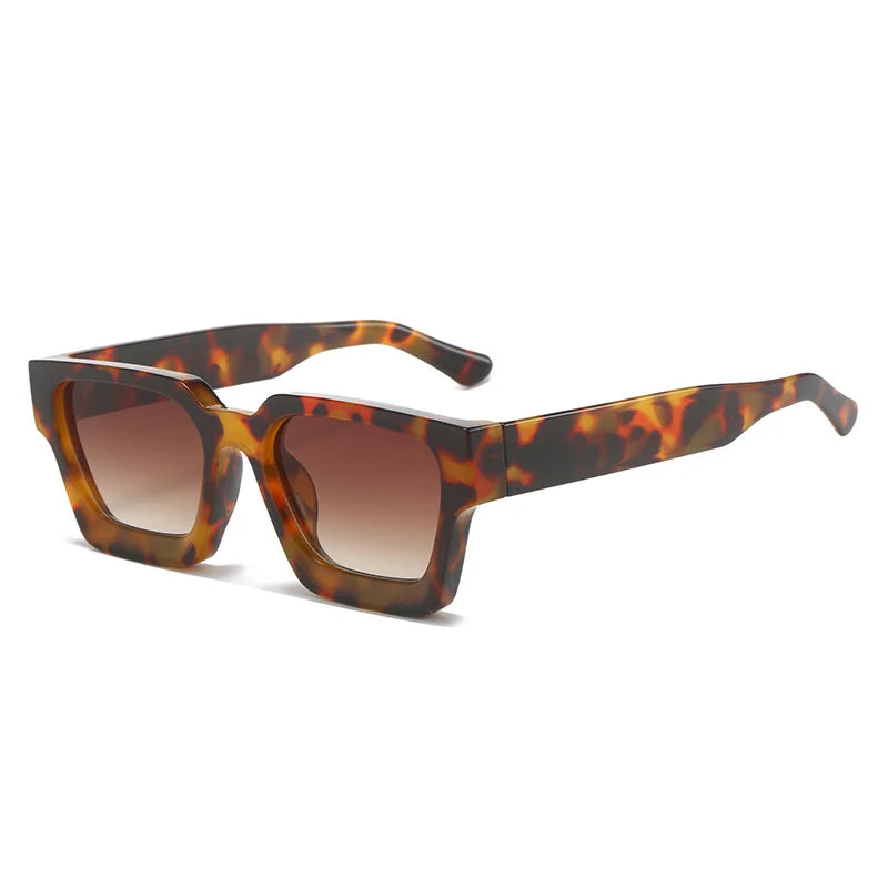 Vintage Square Candy Color Sunglasses – UV400 Gradient Designer Shades