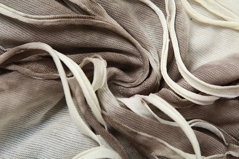 Vintage Tie-Dye Slim Fit Hooded Bodycon with Tassel Mini Dress Dress Lunarity Garage