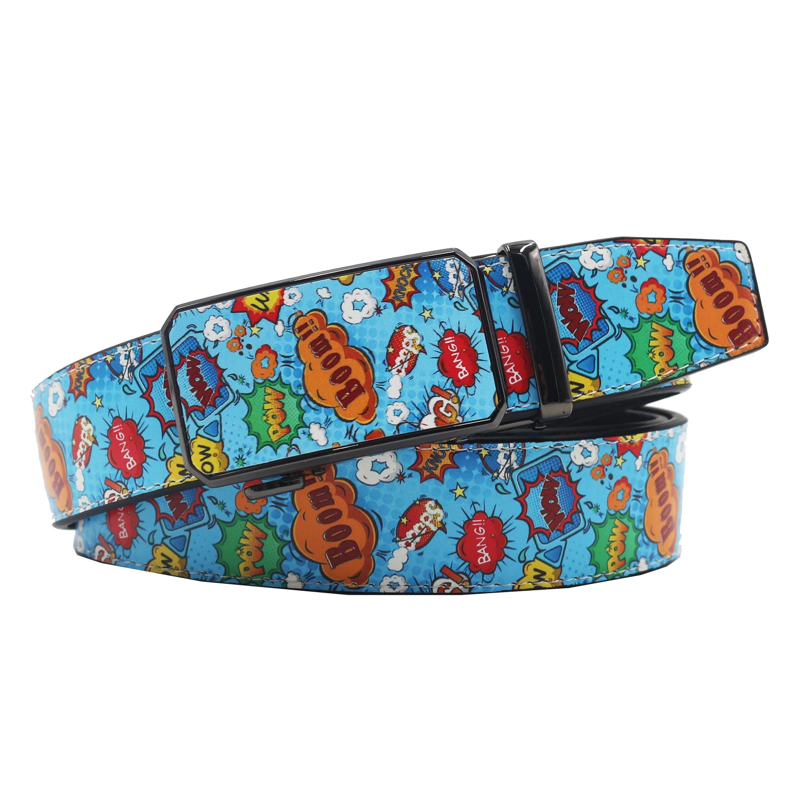 Elegant Hip Hop Automatic Buckle Belt – Luxury Vintage Print (3.5cm) belt LUNARITY GARAGE BOOM 90cm