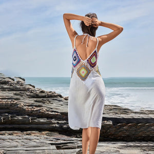 Crochet Hollow Out Beach Tunic Dress covers up LUNARITY GARAGE