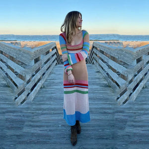 Timeless Elegance: The White Crochet Knit Maxi Beach Cover-Up cover up LUNARITY GARAGE