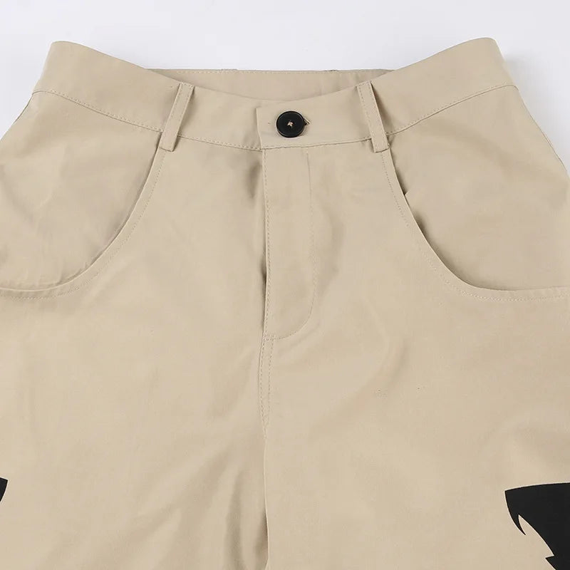 Vintage Ink Print Y2k Punk Baggy Cargo Pants PANTS Lunarity Garage   