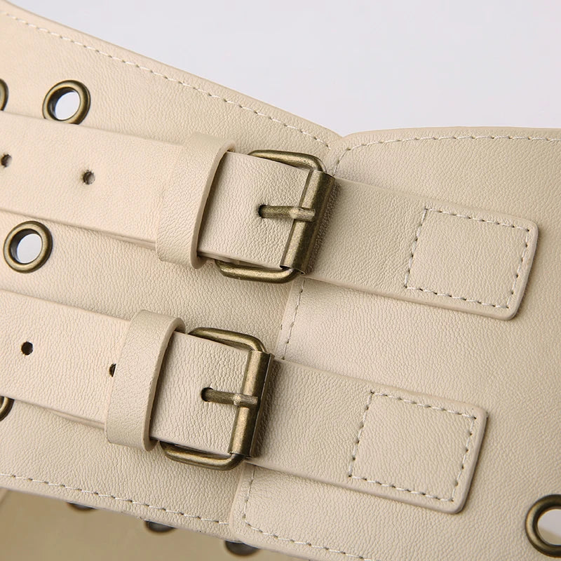 Vintage Exaggerated Western PU Leather Belt belt LUNARITY GARAGE   