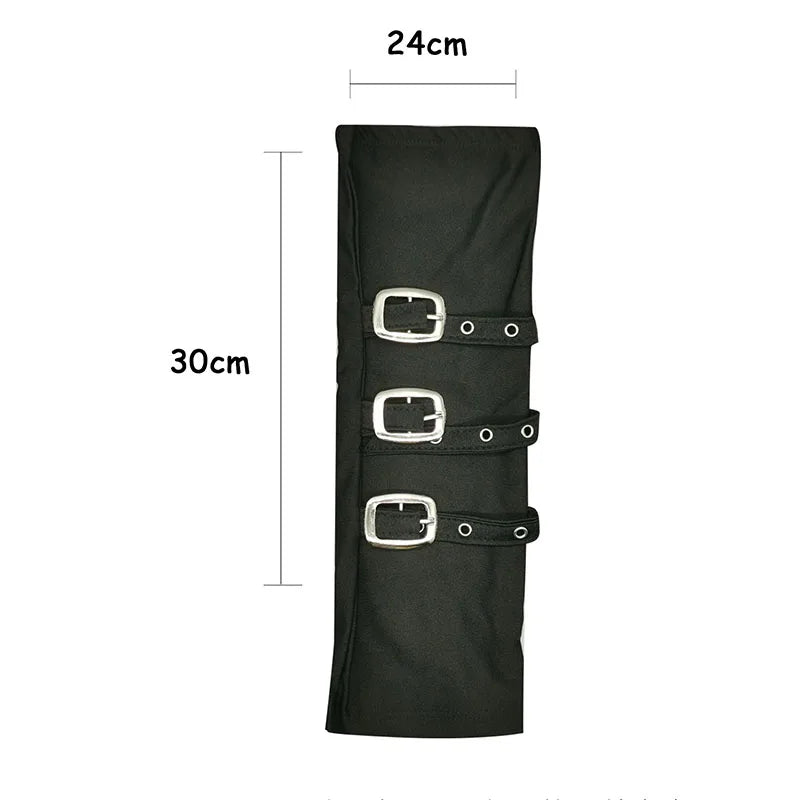 Y2K Gothic Metal Button Strap Wristband Gloves Gloves Lunarity Garage   