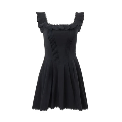 Sexy Ruffles Square-Neck Mini Dress – Playful & Elegant Y2K Vibes Dress Lunarity Garage