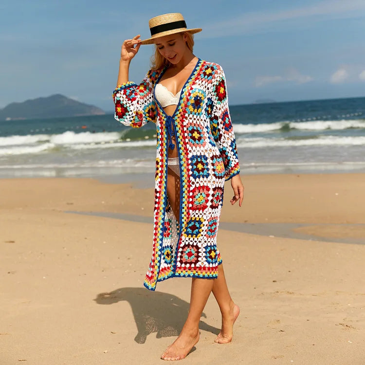 Crochet Kimono Beach Cover-Up covers up LUNARITY GARAGE