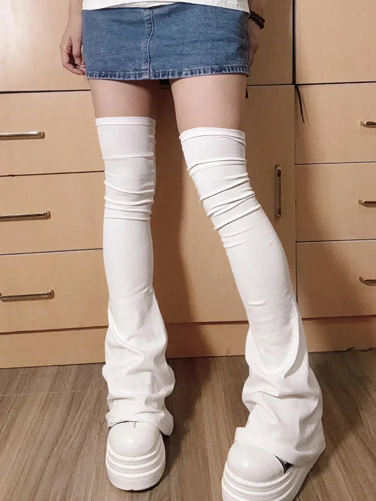 Y2K Kawaii Leg Warmers - Japanese Subculture Lolita Boot Cuffs Leg Warmers LUNARITY GARAGE White One Size