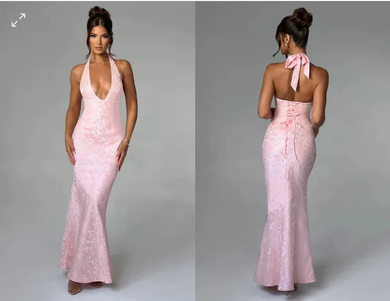 Elegant Floral Embroidery Strapless Bodycon Maxi Dress | Off-Shoulder Evening & Night Club Dress LUNARITY GARAGE Violet S Italy