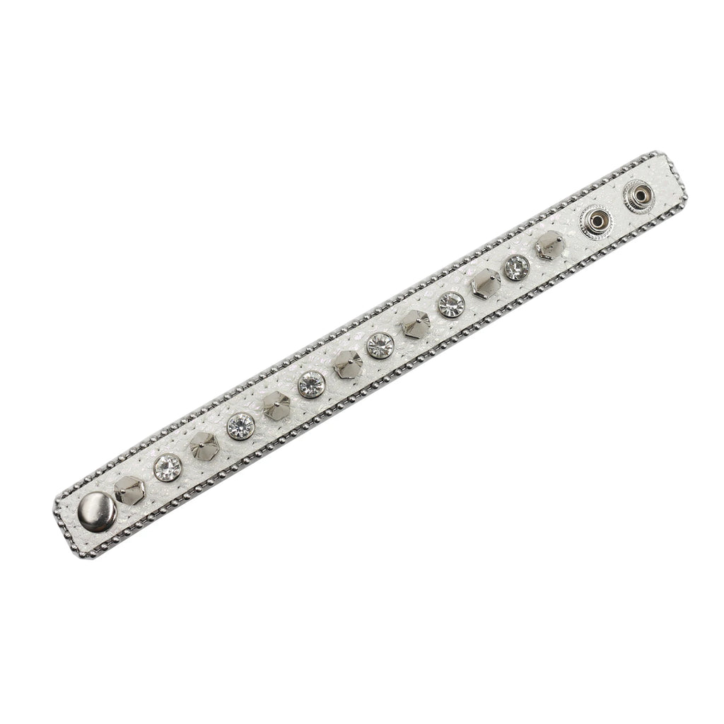 Rhinestone Denim Bracelet – Hip Hop Punk Rock Y2K Style (Unisex) Bracelets LUNARITY GARAGE
