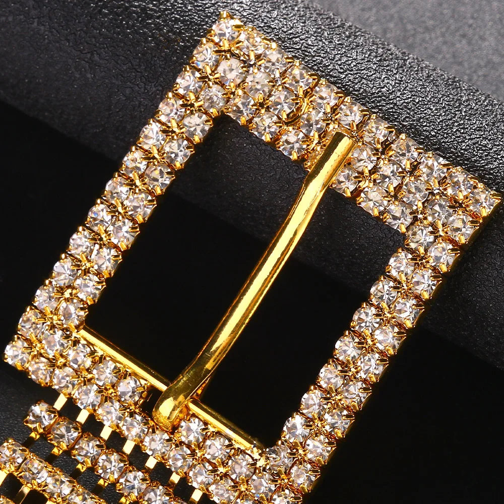 Glitter Crystal Tassel Mini Skirt Rhinestone Chain Belt Belt Lunarity Garage
