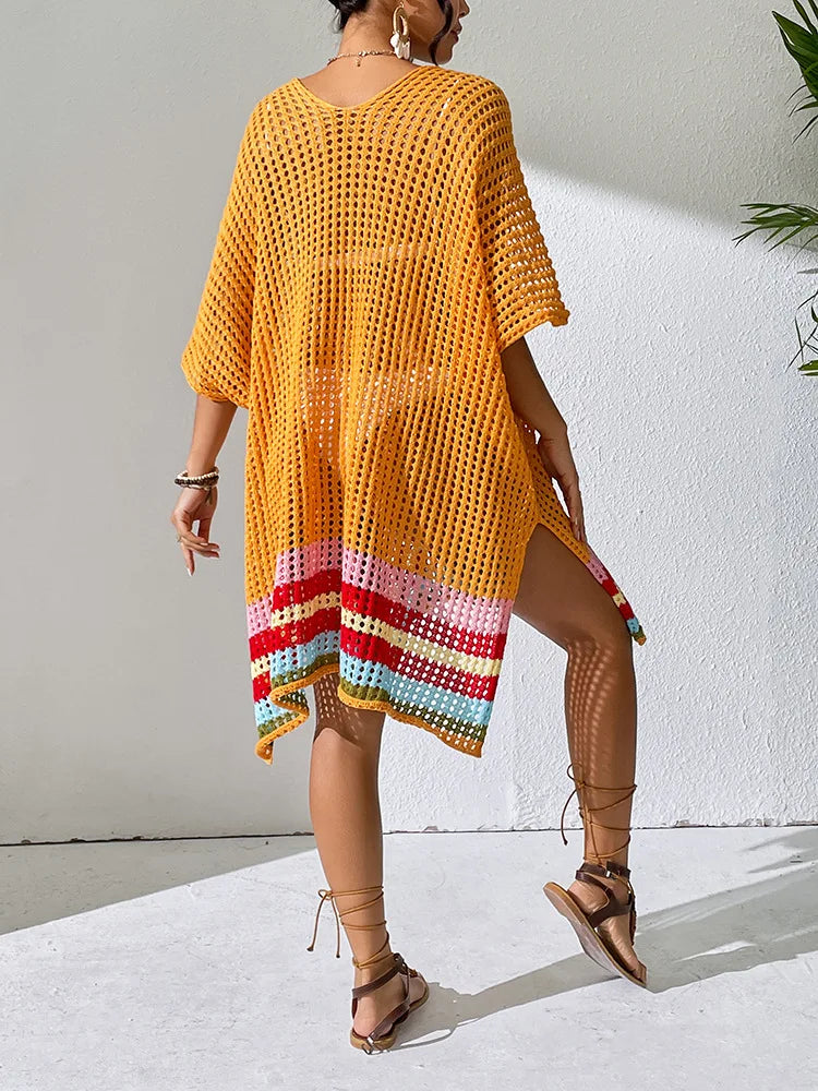 Bohemian Rhapsody: The Oversized Patchwork Beach Cover-Up cover ups LUNARITY GARAGE