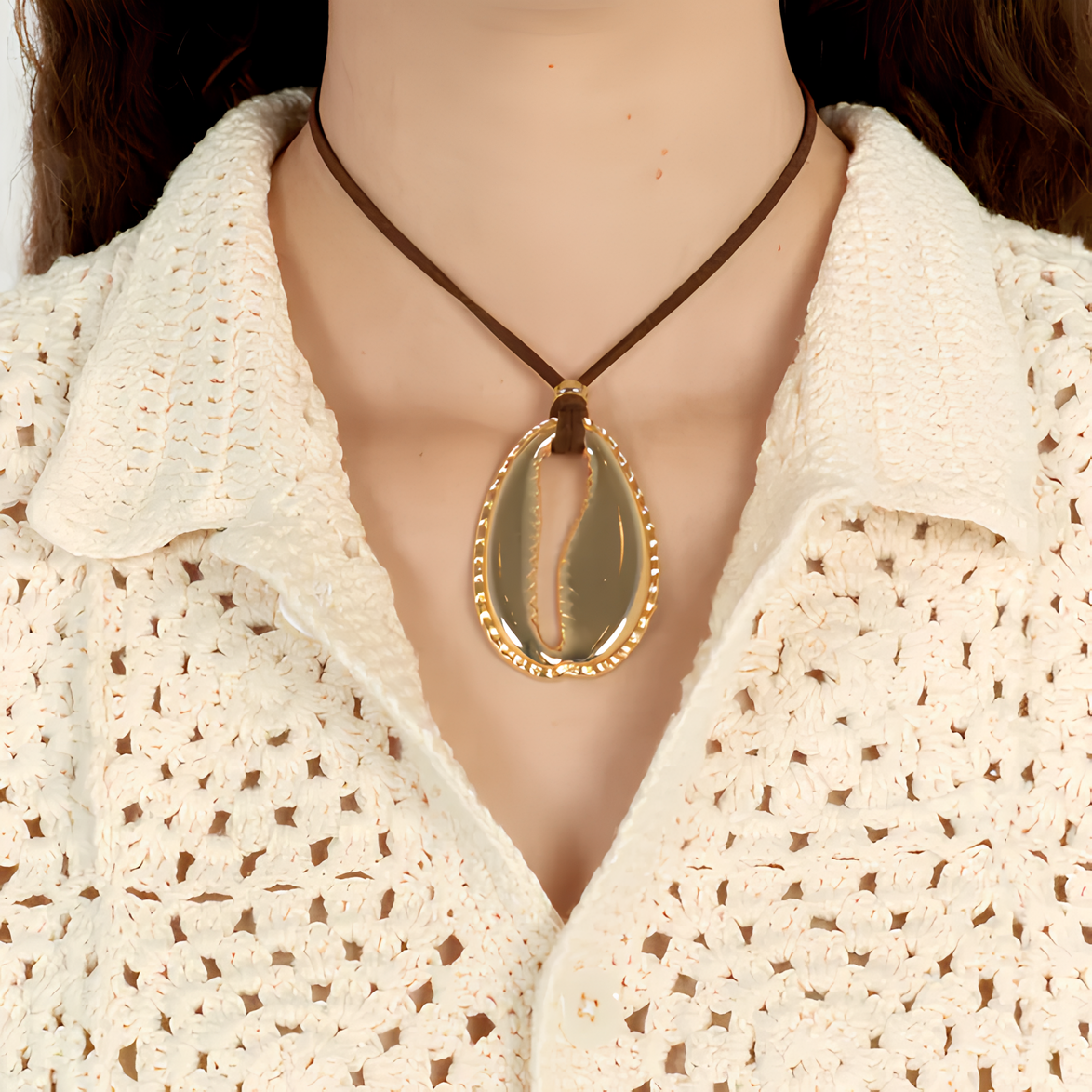 Scallop Elegance Stainless Steel Pendant Necklace necklaces LUNARITY GARAGE