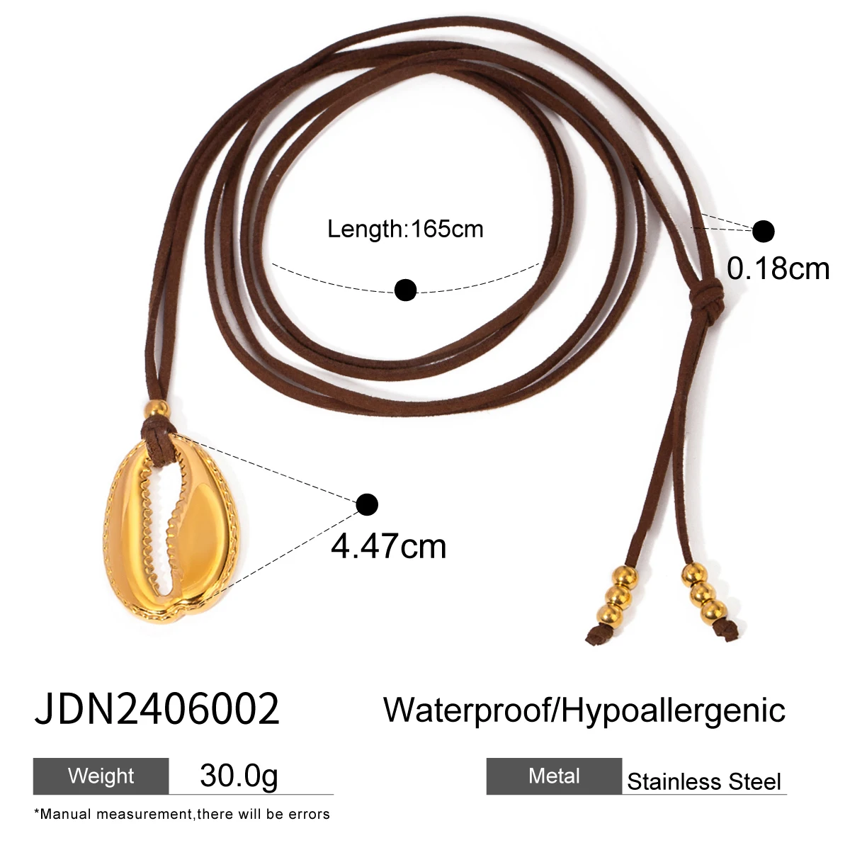 Scallop Elegance Stainless Steel Pendant Necklace necklaces LUNARITY GARAGE