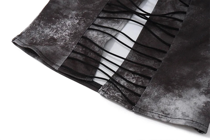 90s Retro Grunge Strapless Crop Top crop top Lunarity Garage   