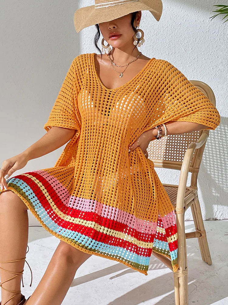 Bohemian Rhapsody: The Oversized Patchwork Beach Cover-Up cover ups LUNARITY GARAGE