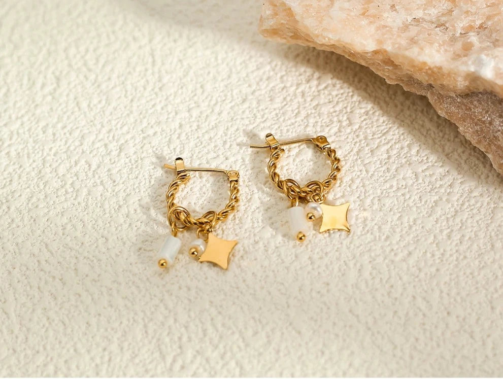 Golden Enchantment Hoops Earrings earrings LUNARITY GARAGE