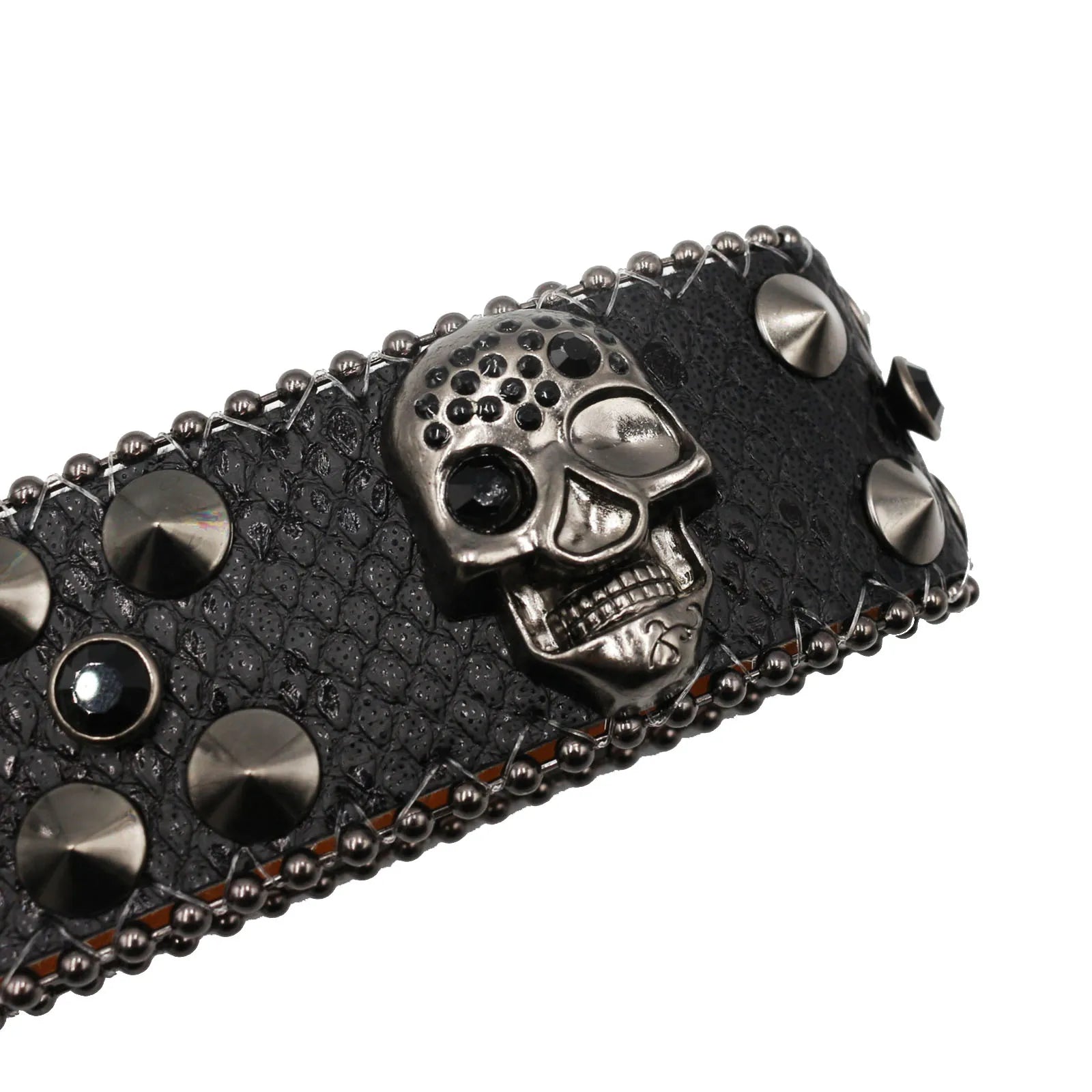 Skull Rhinestone Cowboy Belt – European & American Style Pin Buckle belt LUNARITY GARAGE