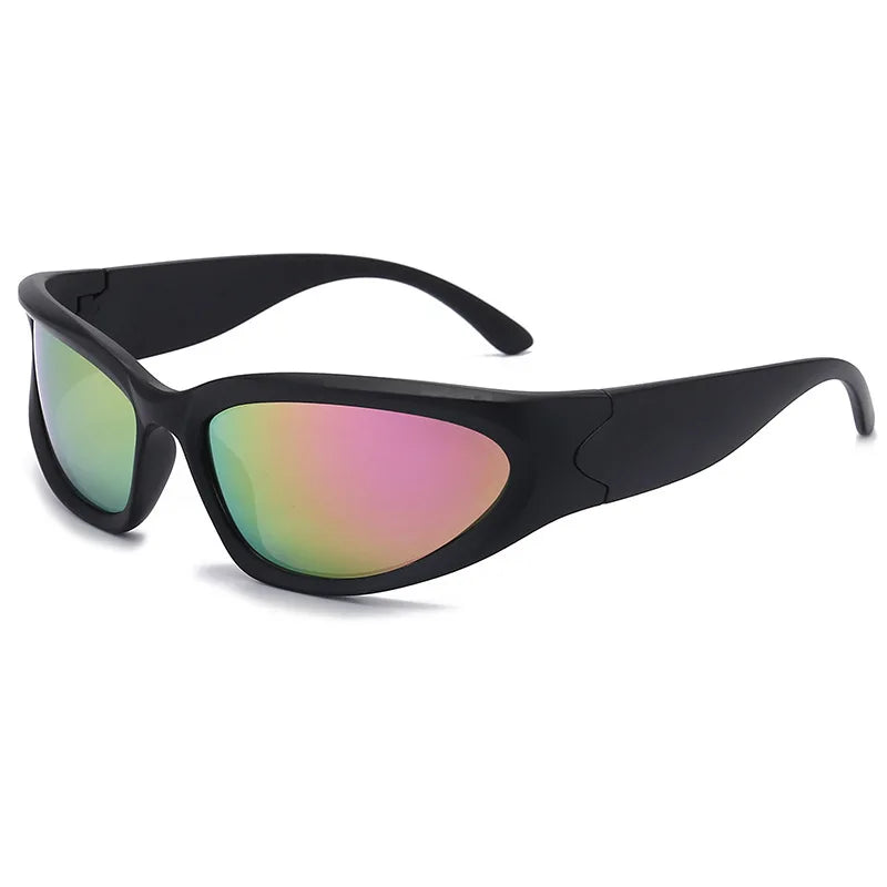Y2K Sports Punk Square Sunglasses – Designer UV400 Mirror Shades for Women & Men Sunglasses Lunarity Garage C13