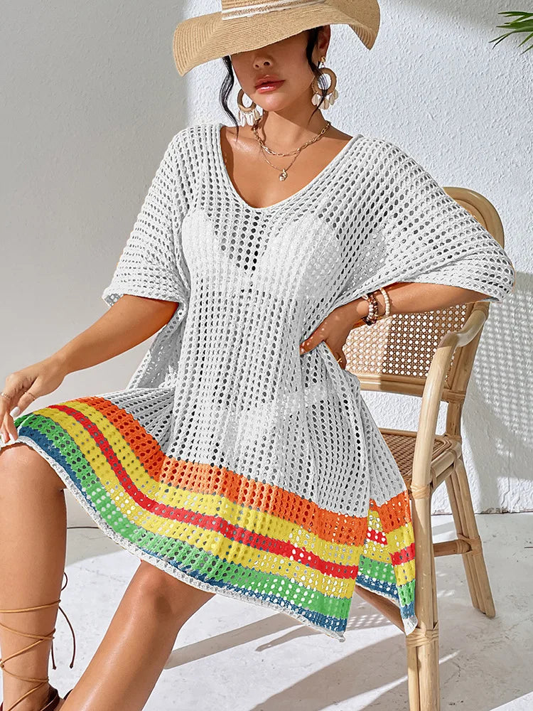 Bohemian Rhapsody: The Oversized Patchwork Beach Cover-Up cover ups LUNARITY GARAGE