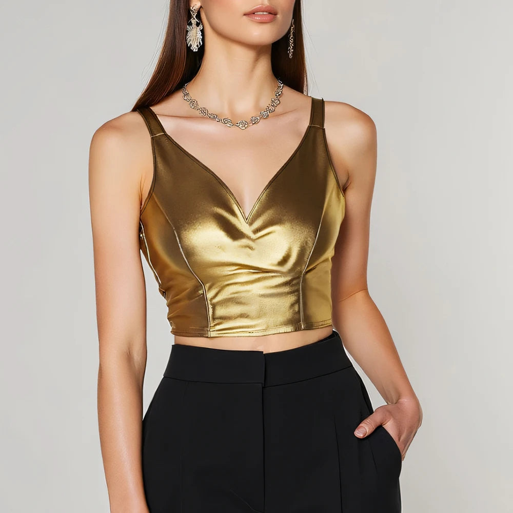 Fashion Skinny Fit Bowknot Tank Top - Sweetheart Neck Sleeveless Streetwear Tank top LUNARITY GARAGE