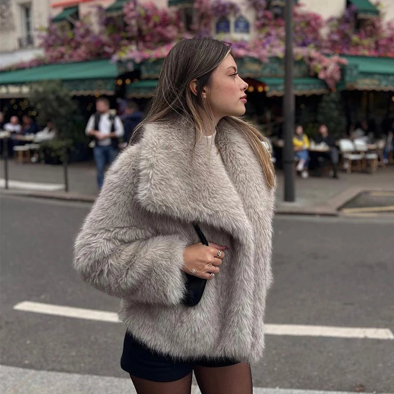 Luxury Faux Fur Gradient Coat for Women – 2025 Winter Collection coat LUNARITY GARAGE