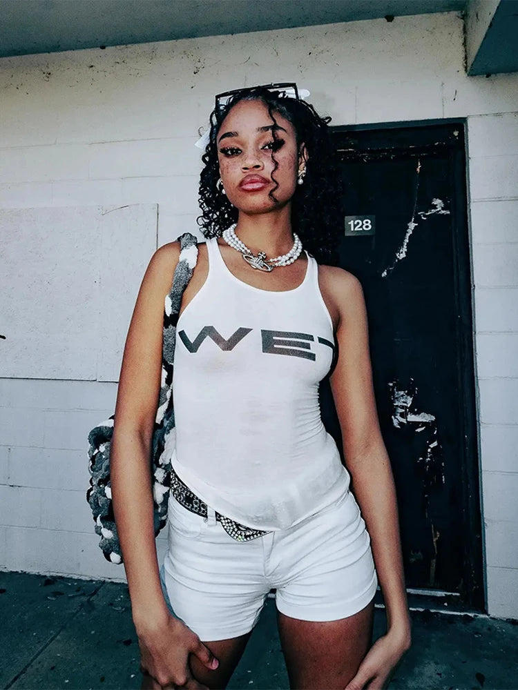 Summer Y2K U-Neck Vest | Streetwear Hip Hop Rock Sports Corset Emo Girls Casual Tank Top Tank top LUNARITY GARAGE