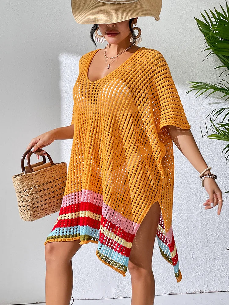 Bohemian Rhapsody: The Oversized Patchwork Beach Cover-Up cover ups LUNARITY GARAGE