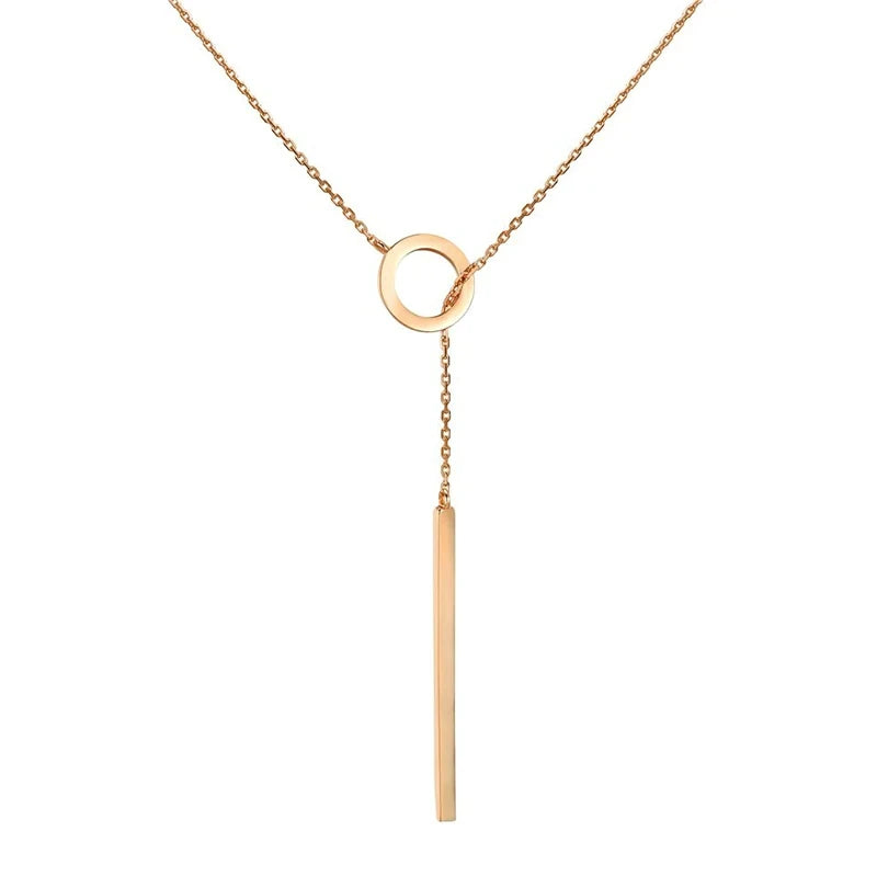 Luxury Rose Gold Glossy Pendant Necklace necklaces LUNARITY GARAGE   